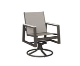 Berlin Gardens Vida Padded Sling Swivel Rocker Dining Chair