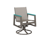 Berlin Gardens Vida Padded Sling Swivel Rocker Dining Chair