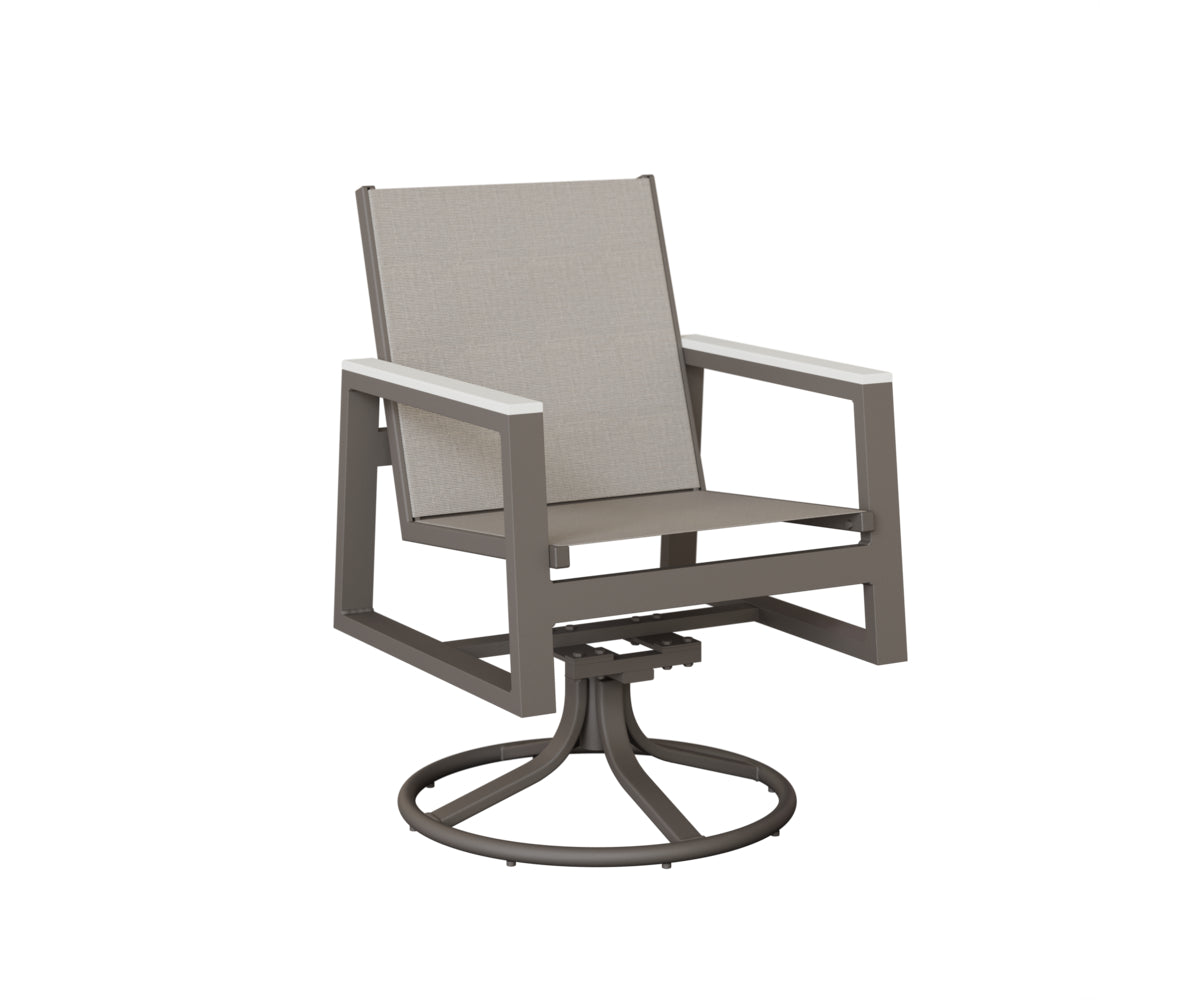 Berlin Gardens Vida Padded Sling Swivel Rocker Dining Chair