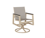 Berlin Gardens Vida Padded Sling Swivel Rocker Dining Chair
