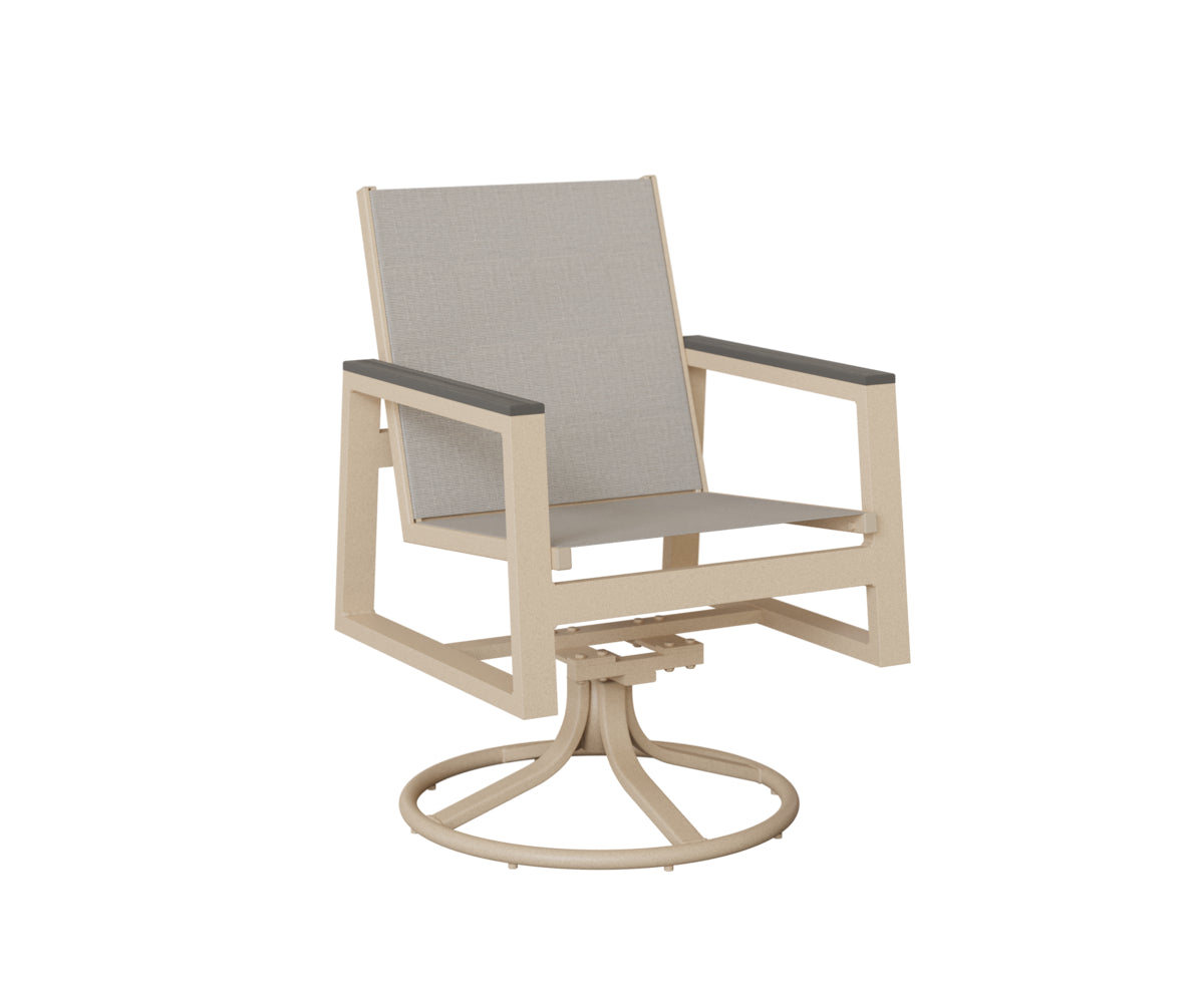 Berlin Gardens Vida Padded Sling Swivel Rocker Dining Chair