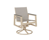 Berlin Gardens Vida Padded Sling Swivel Rocker Dining Chair