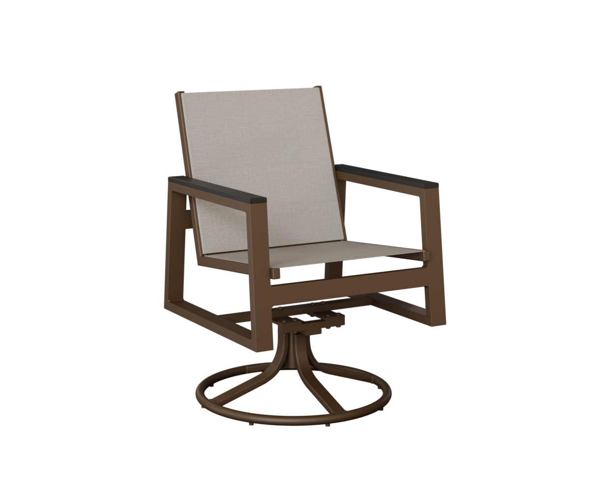 Berlin Gardens Vida Padded Sling Swivel Rocker Dining Chair