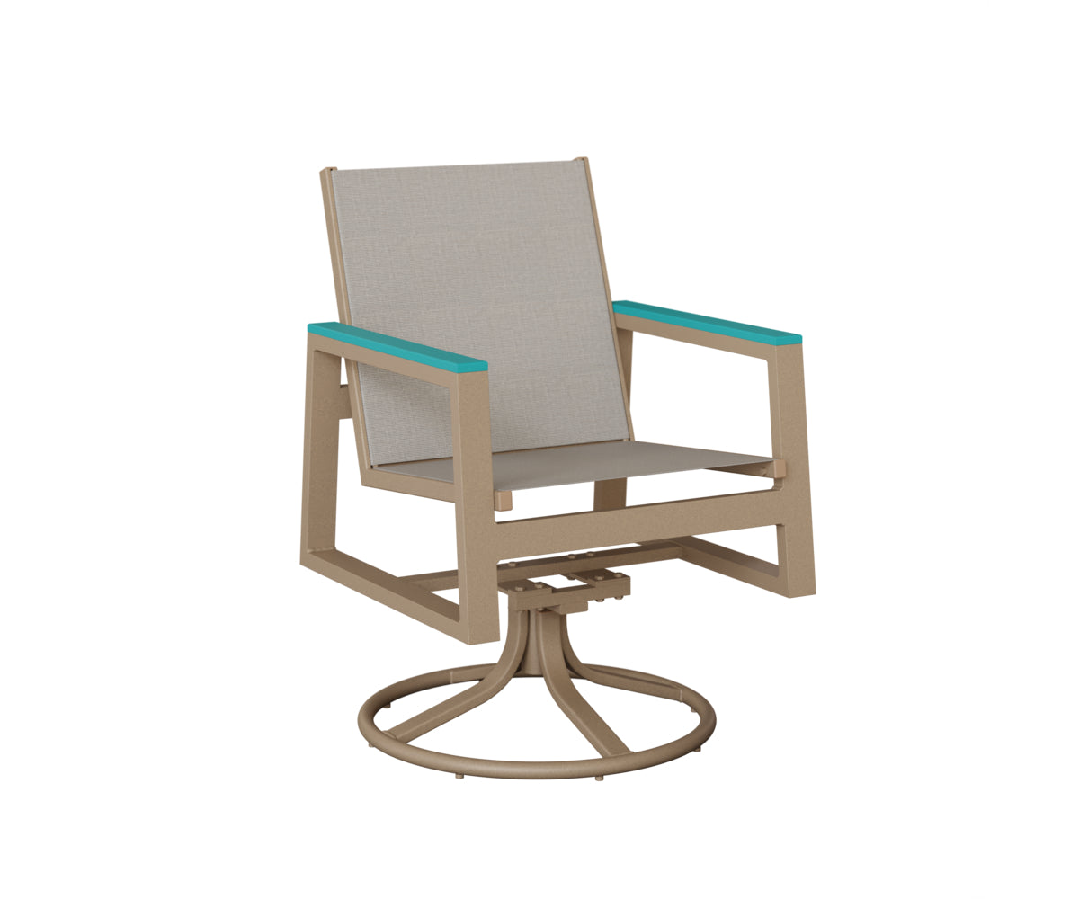 Berlin Gardens Vida Regular Sling Swivel Rocker Dining Chair