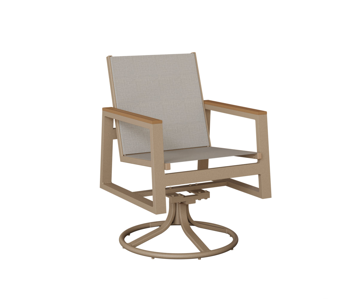Berlin Gardens Vida Regular Sling Swivel Rocker Dining Chair