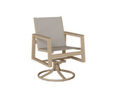 Berlin Gardens Vida Padded Sling Swivel Rocker Dining Chair
