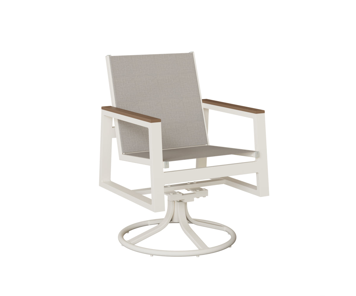 Berlin Gardens Vida Padded Sling Swivel Rocker Dining Chair