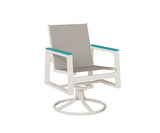 Berlin Gardens Vida Padded Sling Swivel Rocker Dining Chair