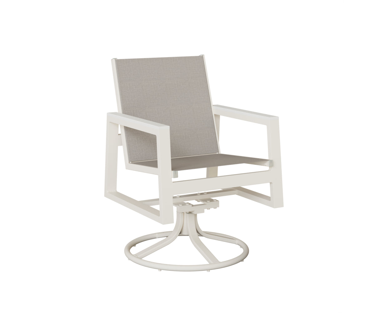 Berlin Gardens Vida Padded Sling Swivel Rocker Dining Chair