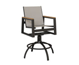 Berlin Gardens Vida Padded Sling Swivel Bar Chair