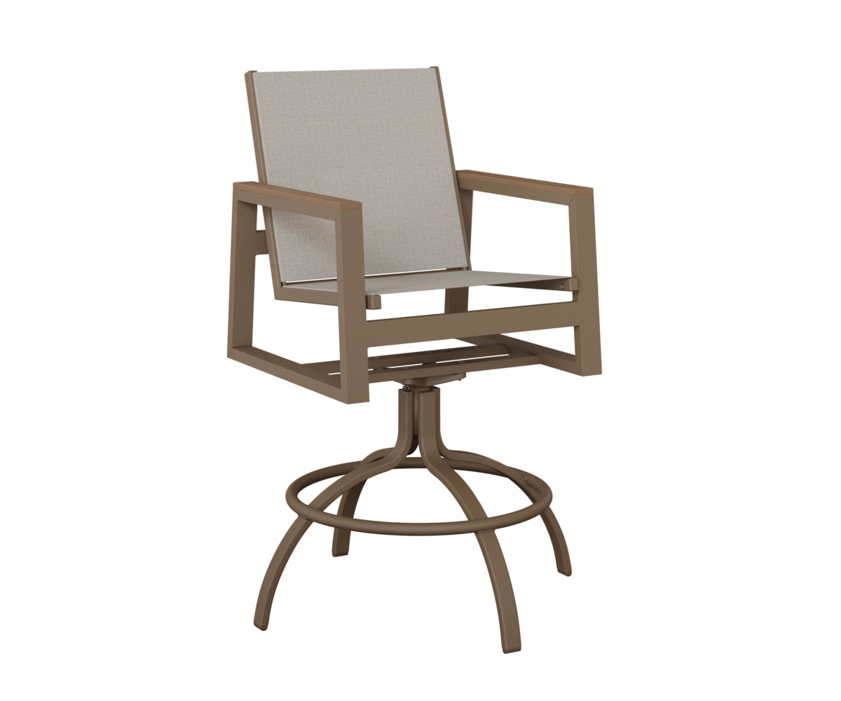 Berlin Gardens Vida Padded Sling Swivel Bar Chair