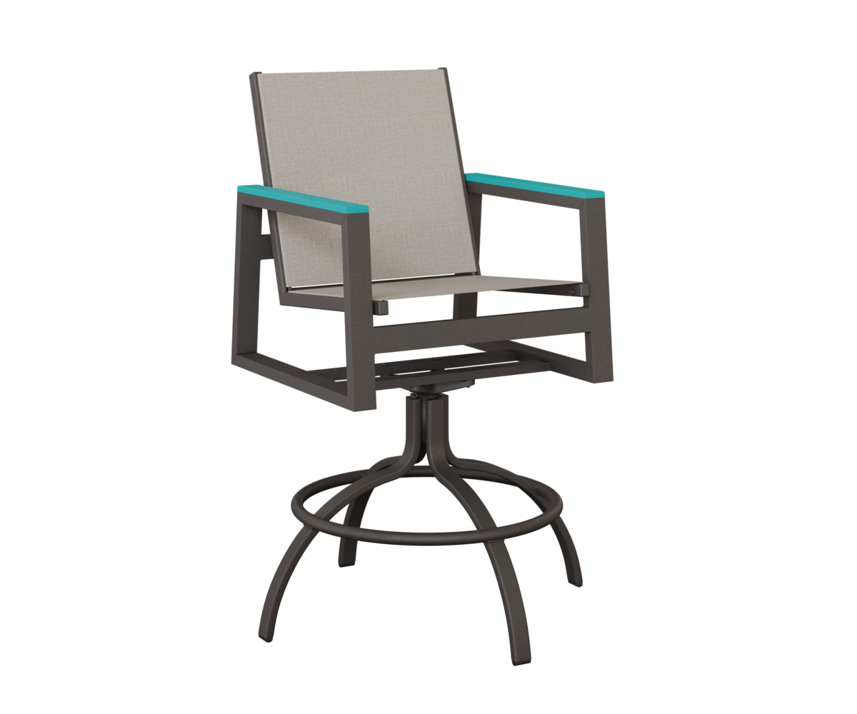 Berlin Gardens Vida Padded Sling Swivel Bar Chair