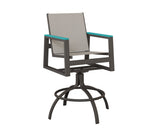 Berlin Gardens Vida Padded Sling Swivel Bar Chair