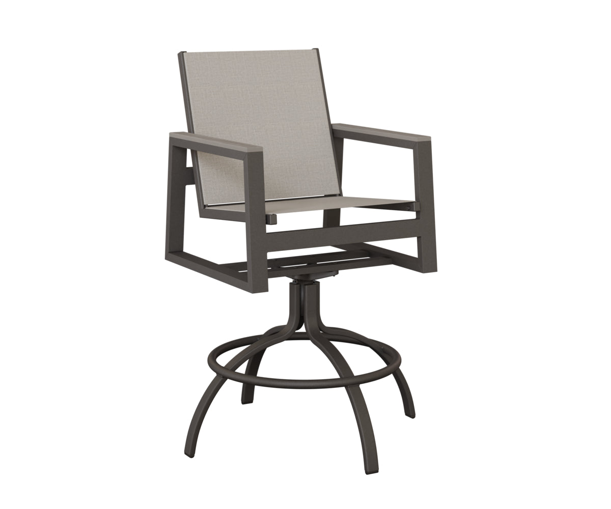 Berlin Gardens Vida Padded Sling Swivel Bar Chair