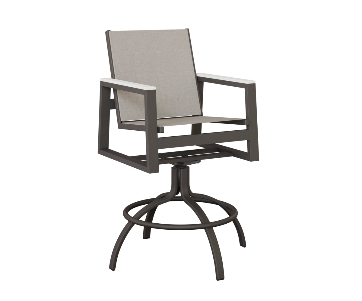 Berlin Gardens Vida Padded Sling Swivel Bar Chair
