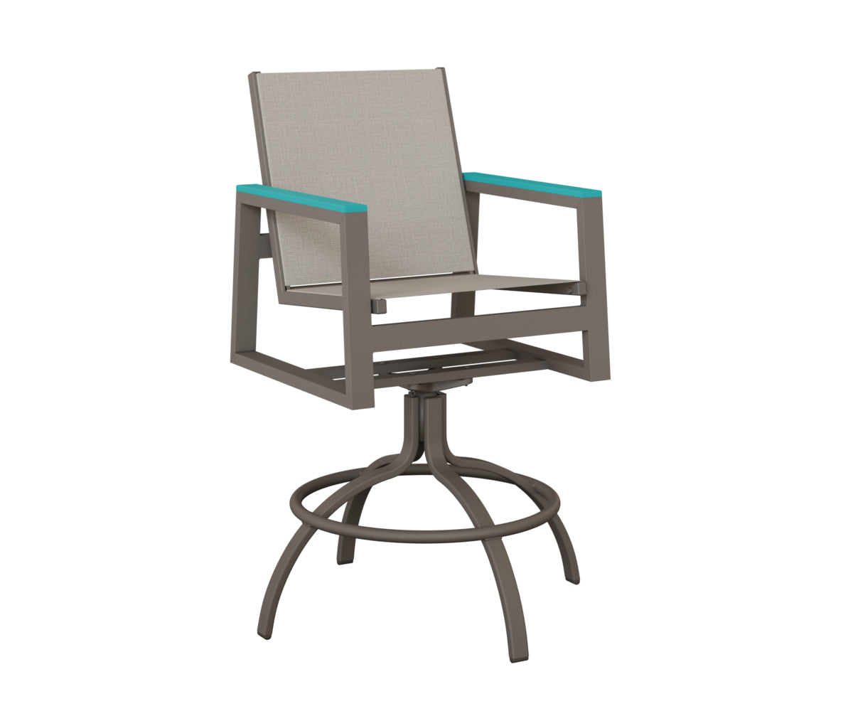 Berlin Gardens Vida Padded Sling Swivel Bar Chair
