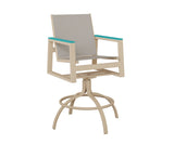 Berlin Gardens Vida Padded Sling Swivel Bar Chair
