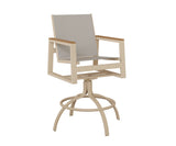 Berlin Gardens Vida Padded Sling Swivel Bar Chair