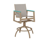 Berlin Gardens Vida Padded Sling Swivel Bar Chair