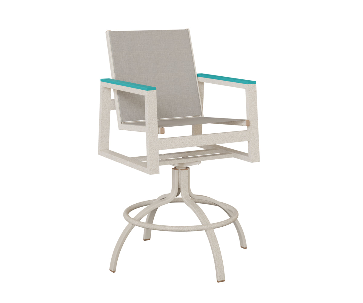 Berlin Gardens Vida Padded Sling Swivel Bar Chair