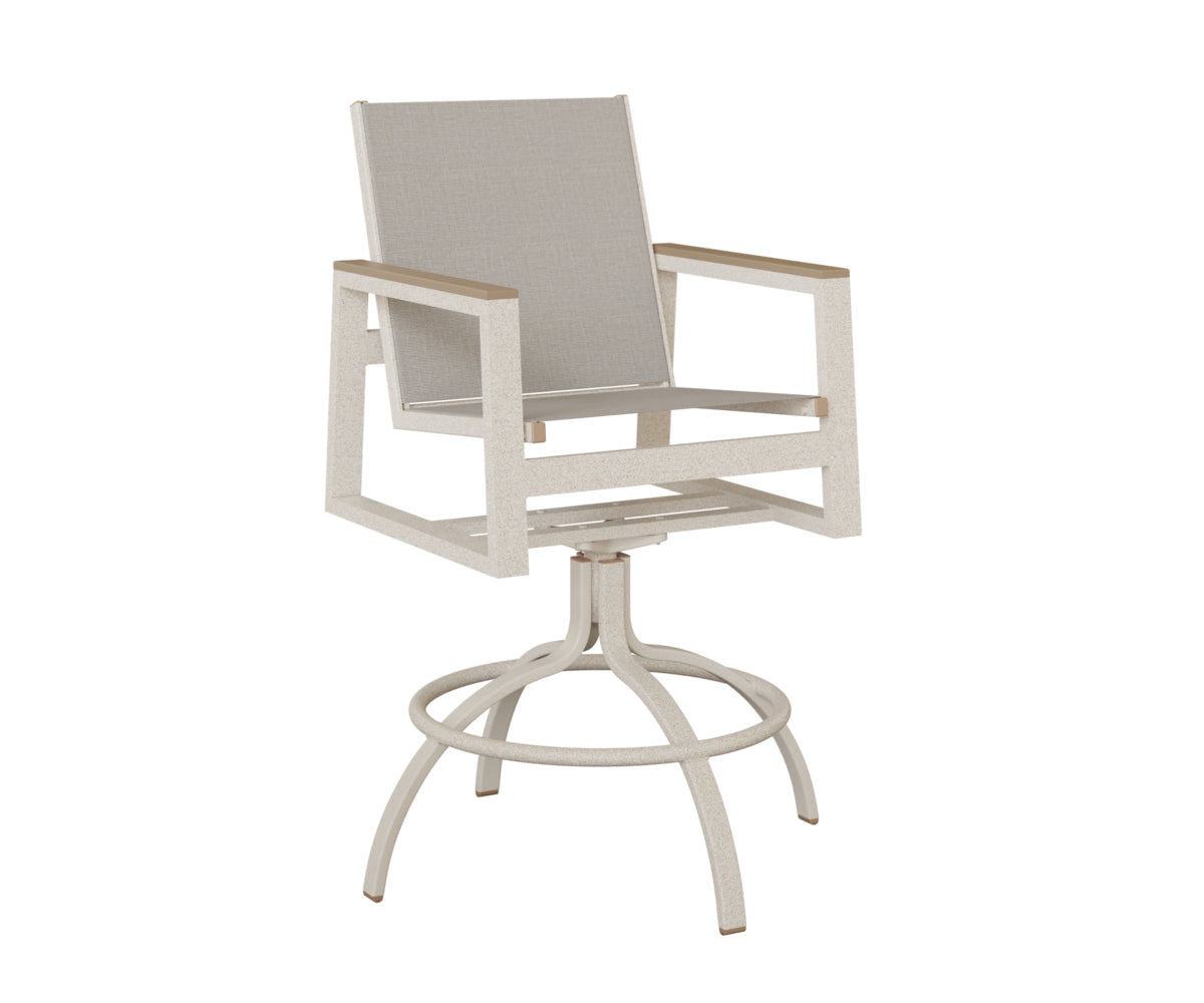 Berlin Gardens Vida Padded Sling Swivel Bar Chair