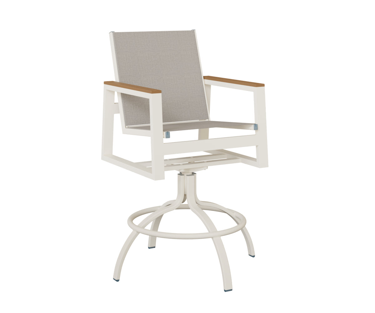 Berlin Gardens Vida Padded Sling Swivel Bar Chair