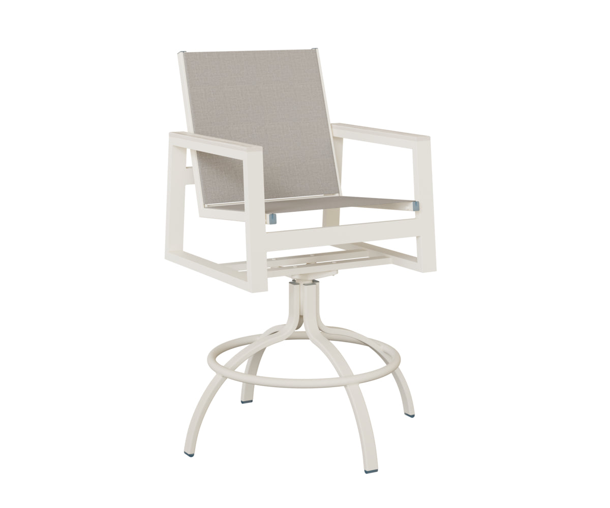 Berlin Gardens Vida Padded Sling Swivel Bar Chair