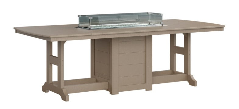 Berlin Gardens Garden Classic Standard Top 44" x 96" Rectangular Fire Bar Table