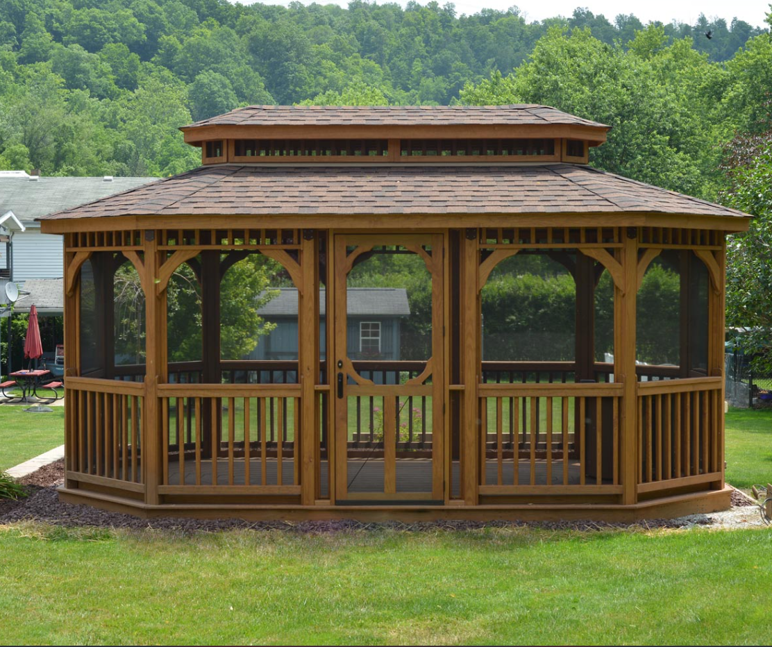 Wood Oblong Gazebo