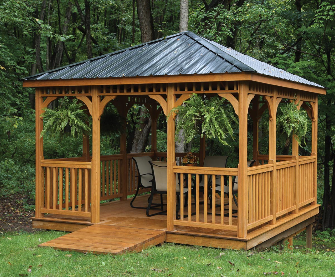 Wood Rectangular Gazebo