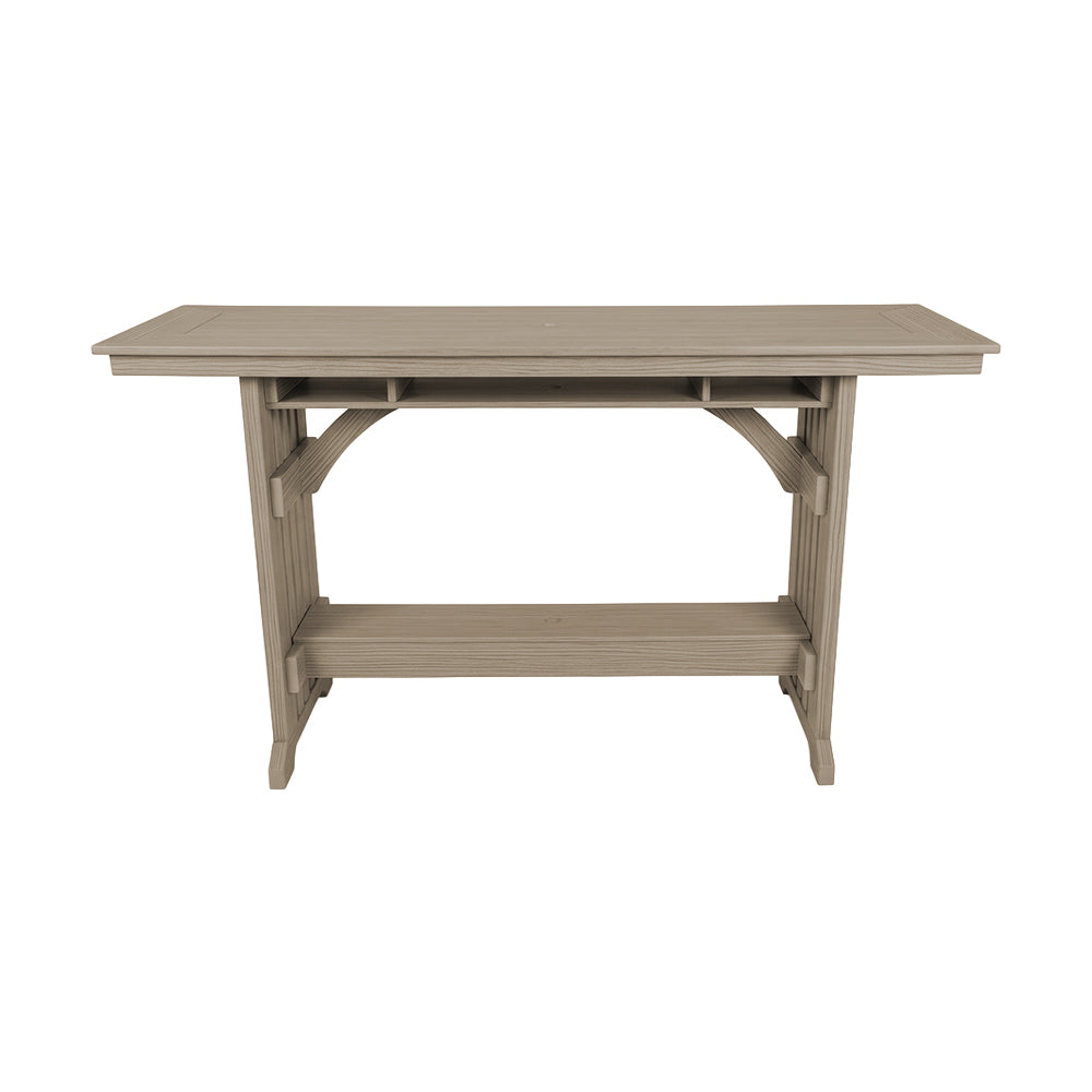 Beaver Dam Seabreak 72" Mission Rail Bar Table