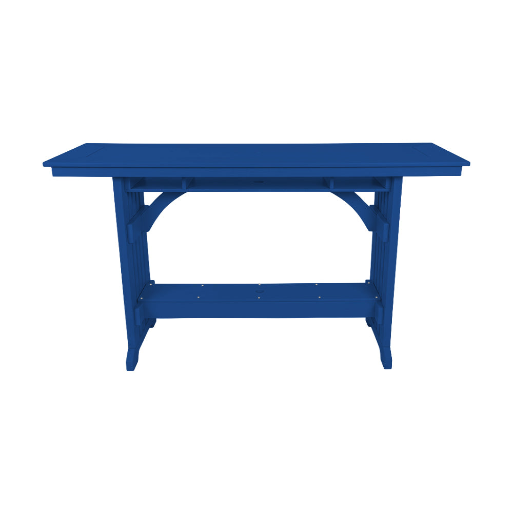 Beaver Dam Seabreak 72" Mission Rail Bar Table