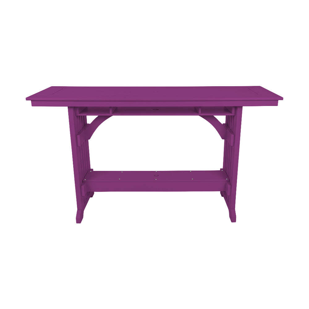 Beaver Dam Seabreak 72" Mission Rail Bar Table