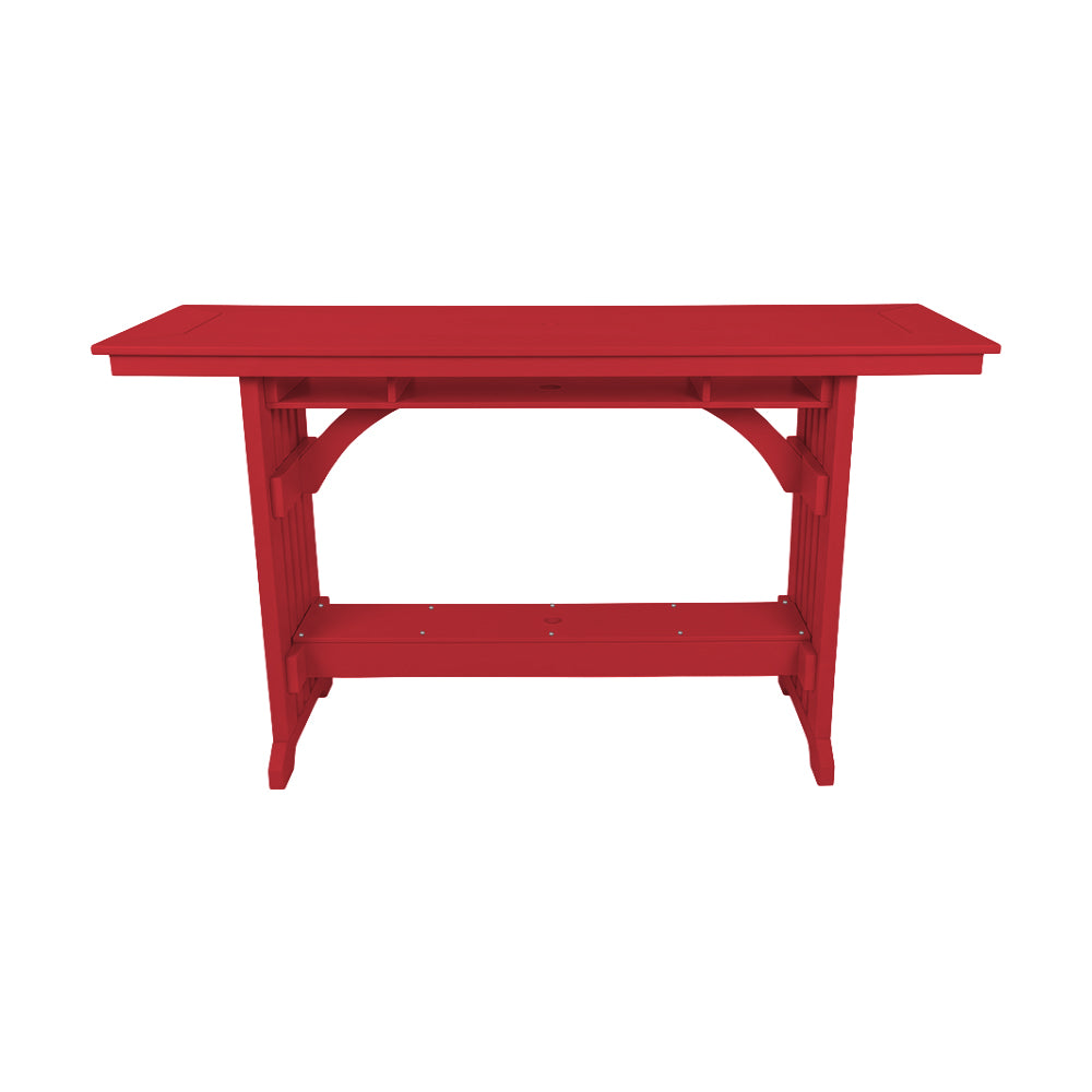 Beaver Dam Seabreak 72" Mission Rail Bar Table
