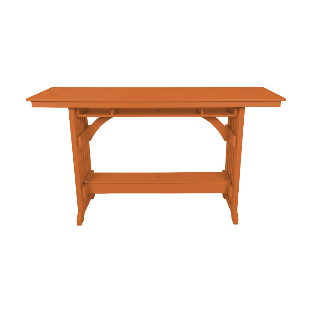 Beaver Dam Seabreak 72" Mission Rail Bar Table