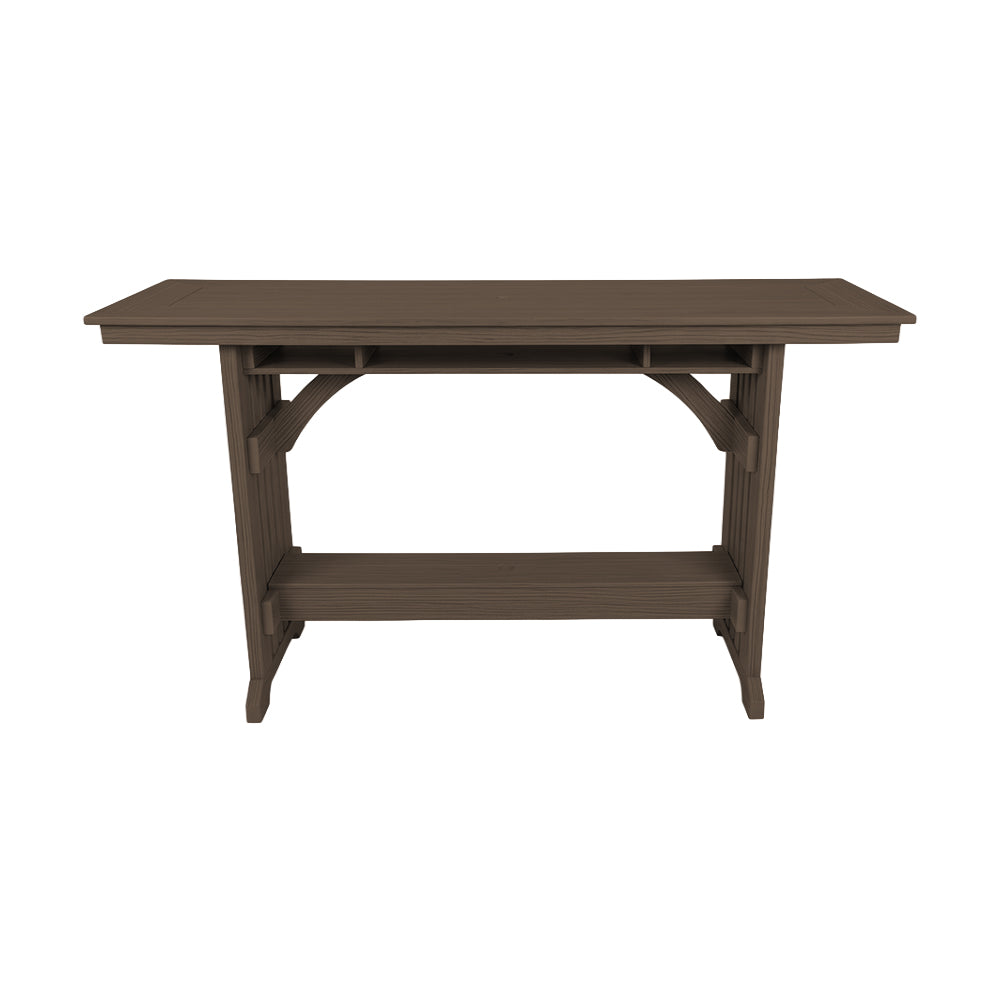 Beaver Dam Seabreak 72" Mission Rail Bar Table