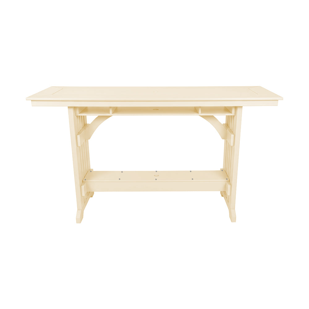 Beaver Dam Seabreak 72" Mission Rail Bar Table