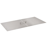 Berlin Gardens 13 1/2" x 42 1/2" Rectangular Stainless Steel Burner Cover - 1242RESSBC 3