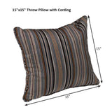 Berlin Gardens 15" x 15" Throw Pillow (Corded) - TPC1515 2