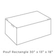 Berlin Gardens 18" x 30" x 13" Rectangle Pouf - LRTP183013 