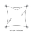 Berlin Gardens 24" x 24 Throw Pillow Tasseled Fiber - LTFTP2424 