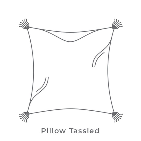 Berlin Gardens 24" x 24 Throw Pillow Tasseled Fiber - LTFTP2424 