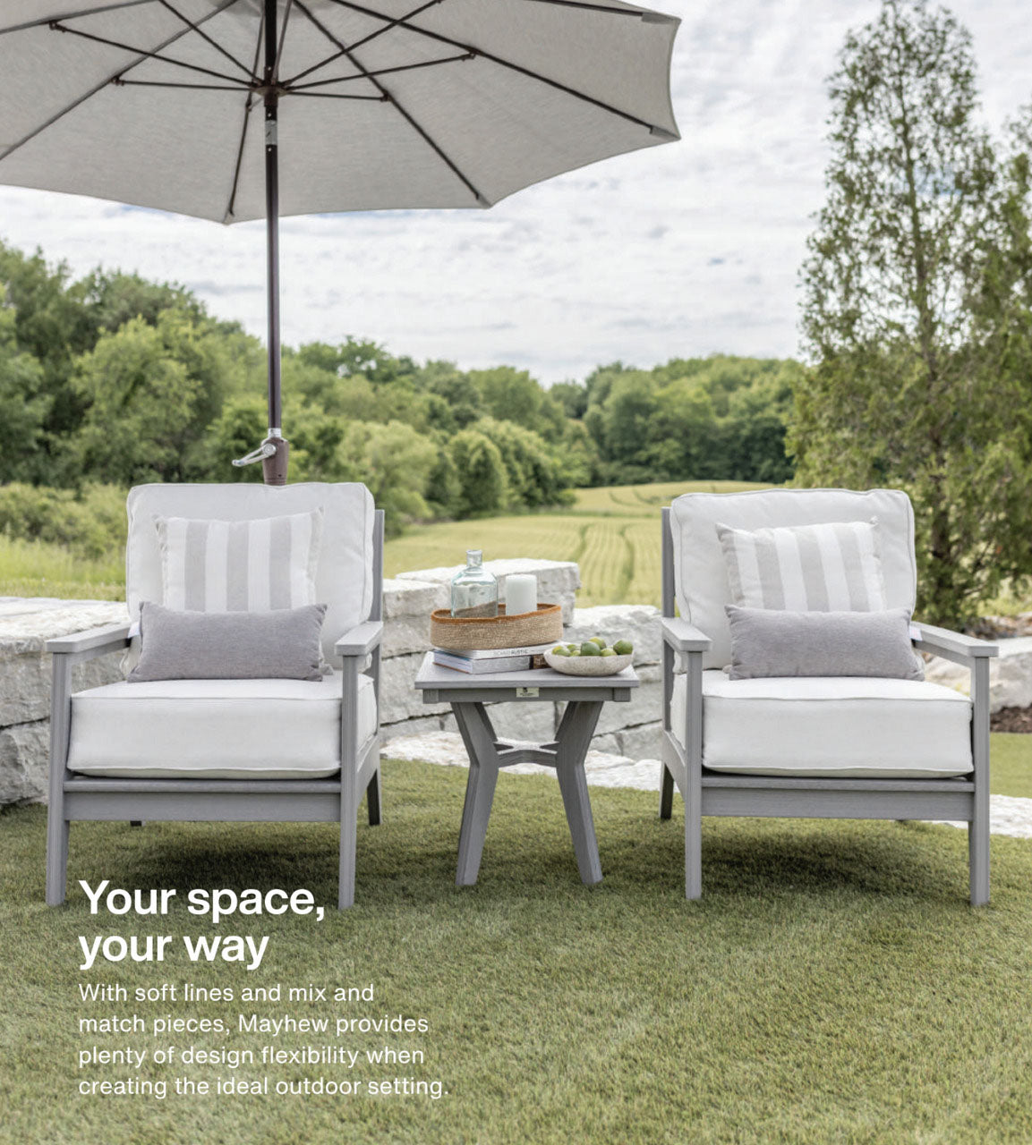 Berlin Gardens 3 Piece Mayhew Deep Seating Collection 