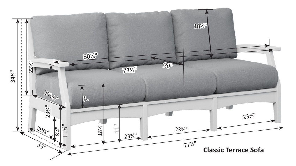 Berlin Gardens 6 Piece Classic Terrace Deep Seating, Dining Collection 4