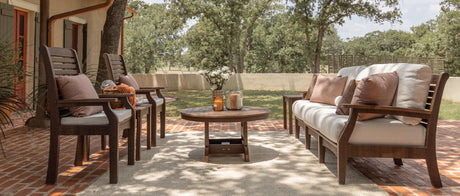 Berlin Gardens 6 Piece Classic Terrace Deep Seating, Dining Collection 