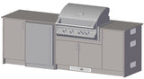 Berlin Gardens Agora 104" Outdoor Kitchen with Napoleon Grill 