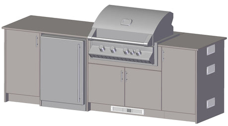 Berlin Gardens Agora 104" Outdoor Kitchen with Napoleon Grill 