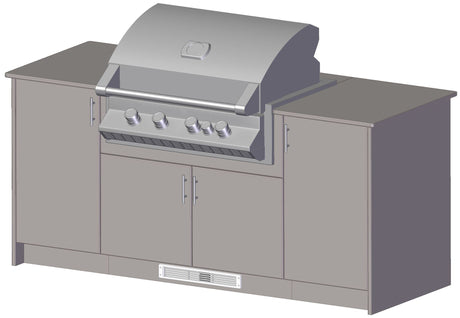 Berlin Gardens Agora 79" Outdoor Kitchen with Napoleon Grill 1