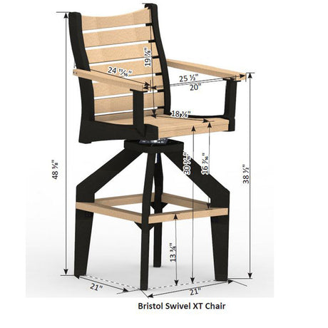 Berlin Gardens Bristol Swivel XT Chair - BSXTC2049 2