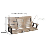 Berlin Gardens Casual-Back Three Seat Swing - PLTS6000SS 2